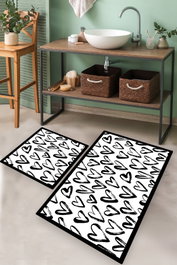 Mijölnir Juego de alfombras de baño Small Heart Multicolor